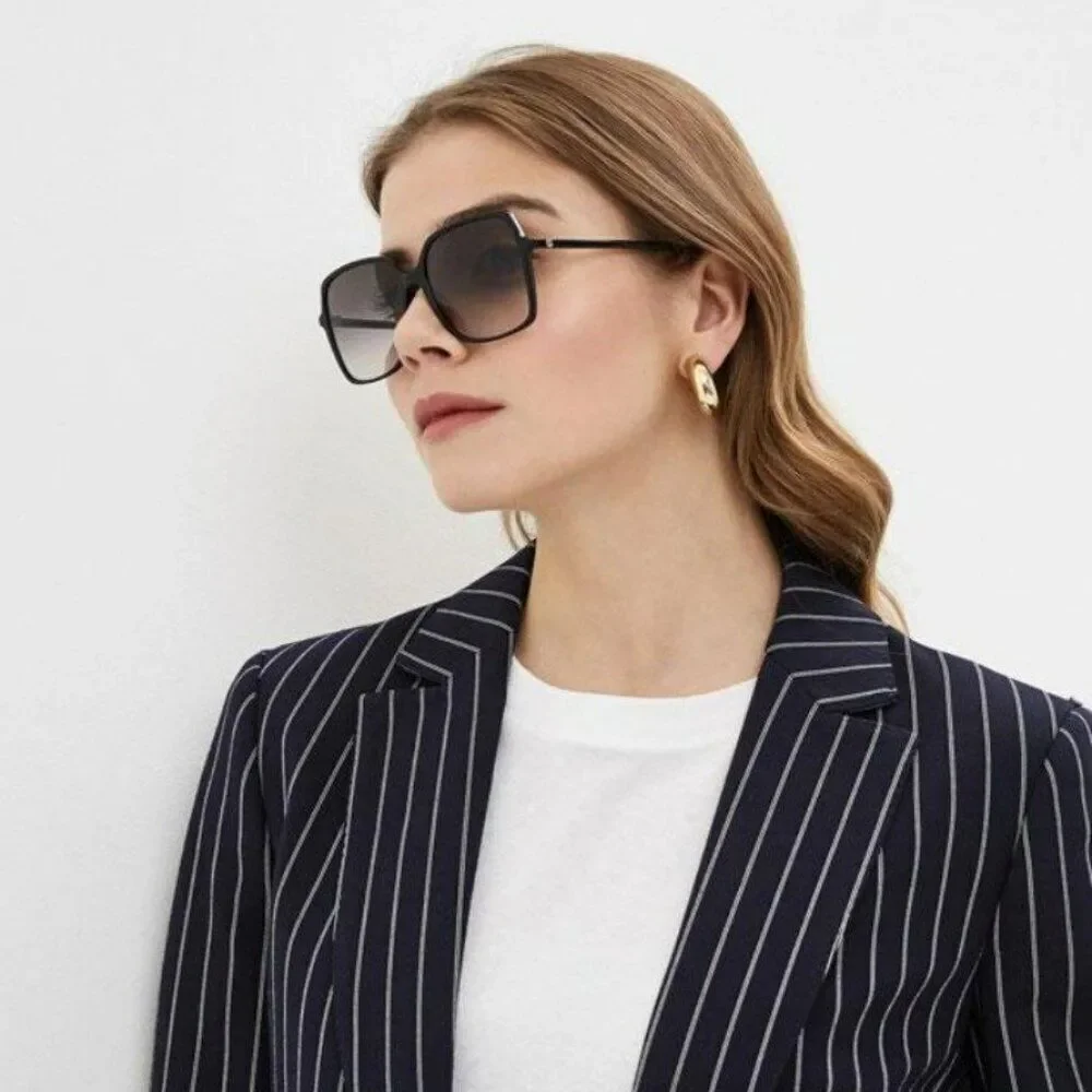 NEW GUCCI GG0544S 001 Black Grey Gradient Square Women Sunglasses